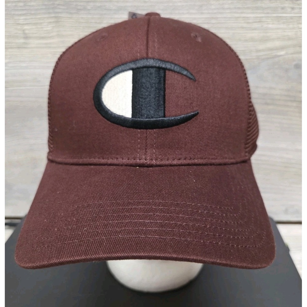 Champion Adult Logan Twill Trucker Hat - Brown H2